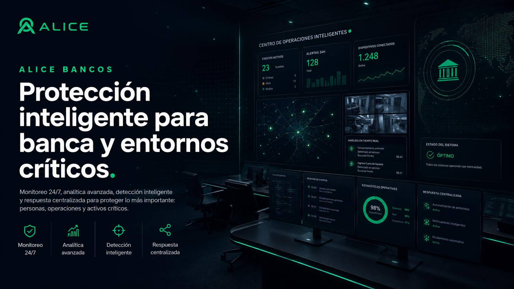 ALICE Bancos: protección inteligente para banca y entornos críticos